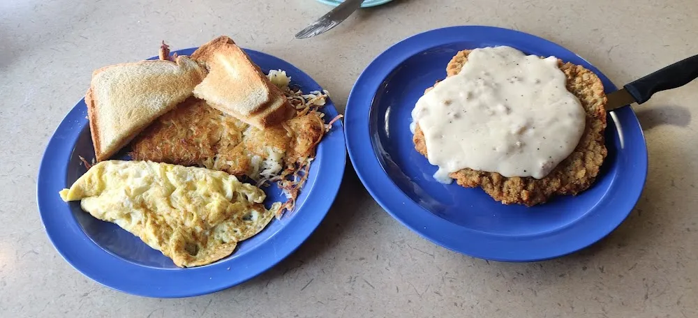 Country Fried Steak and Eggs and Toast